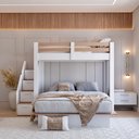 Ver imagem 1 de Beliche Casal Family Star Plus Casatema MadeiraOriginals Branco/Amadeirado Montana