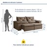 Sofá Retrátil e Reclinável 2 Lugares 196cm Londres - 4