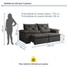 Sofá Retrátil e Reclinável 2 Lugares 196cm Londres - 4