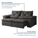 Ver imagem 7 de Sofá Retrátil e Reclinável 3 Lugares Suede Londres 196cm Yescasa Cinza