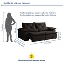 Ver imagem 4 de Sofá Retrátil e Reclinável 2 Lugares 196cm Londres