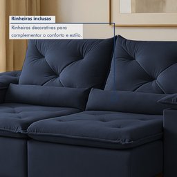 Sofá Retrátil e Reclinável 2 Lugares 196cm Londres - 10