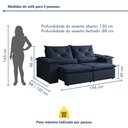 Ver imagem 4 de Sofá Retrátil e Reclinável 2 Lugares 196cm Londres