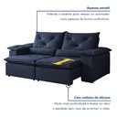 Ver imagem 6 de Sofá Retrátil e Reclinável 2 Lugares Suede Londres 196cm Yescasa Azul