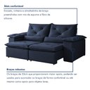 Ver mais imagens de Sofá Retrátil e Reclinável 2 Lugares Suede Londres 196cm Yescasa Azul