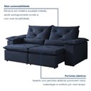 Ver imagem 7 de Sofá Retrátil e Reclinável 2 Lugares Suede Londres 196cm Yescasa Azul