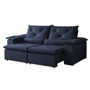 Ver imagem 3 de Sofá Retrátil e Reclinável 2 Lugares Suede Londres 196cm Yescasa Azul