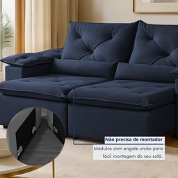 Sofá Retrátil e Reclinável 2 Lugares 196cm Londres - 11