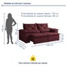 Sofá Retrátil e Reclinável 2 Lugares 196cm Londres - 4