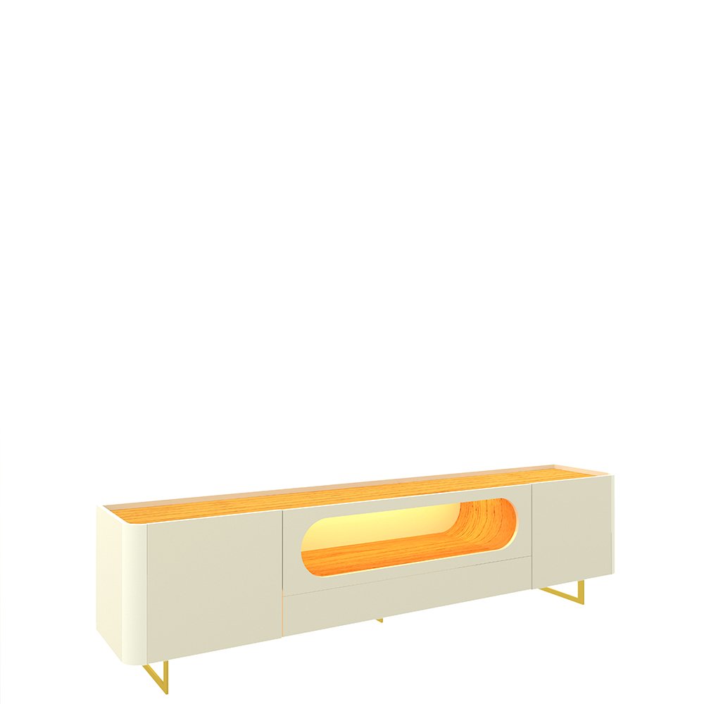 Rack para TV até 85 Polegadas com LED com Pés Ferro Nobre 210cm - 3