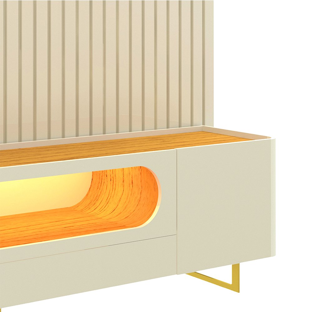 Rack para TV até 85 Polegadas com LED com Pés Ferro Nobre 210cm - 6