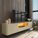 Ver imagem 1 de Rack para TV até 85 Polegadas com LED com Pés Ferro Nobre 210cm