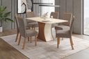 Ver imagem 3 de Mesa de Jantar Luiza 160 S/ Vidro Nature/off White - Henn