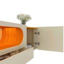 Ver imagem 7 de Rack para TV até 85 Polegadas 100% MDF com LED 209,5cm Vidro Nobre Branco