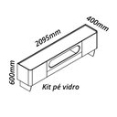 Ver imagem 3 de Rack para TV até 85 Polegadas com LED com Pés Vidro 210cm 100% MDF Nobre