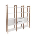 Ver imagem 4 de Estante para Livros Multiuso 5 Prateleiras 1,85x1,9m Haia Yescasa 