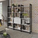 Ver imagem 1 de Estante para Livros Multiuso 5 Prateleiras 1,85x1,9m Haia Yescasa 