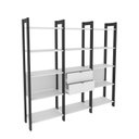 Ver imagem 2 de Estante para Livros Multiuso 5 Prateleiras 1,85x1,9m Haia Yescasa 