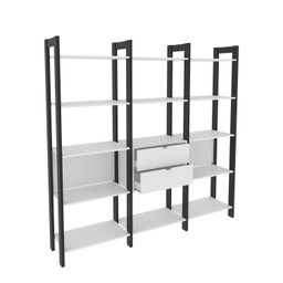 Estante para Livros Multiuso 5 Prateleiras 1,85x1,9m Haia Yescasa  - 2