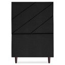 Ver imagem 5 de Cabeceira Solteiro 100 Cm com Frame Cristal Linho Preto Artte