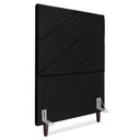 Ver imagem 1 de Cabeceira Solteiro 100 Cm com Frame Cristal Linho Preto Artte