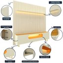 Ver imagem 5 de Rack com Painel Ripado para TV até 85 Polegadas 1 Gaveta 2 Portas 1 Prateleira Led Nobre