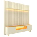 Ver imagem 2 de Rack com Painel Ripado para TV até 85 Polegadas 1 Gaveta 2 Portas 1 Prateleira Led Nobre