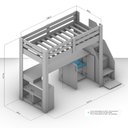 Ver imagem 6 de Cama Alta Infantil/juvenil Star Plus Office Multifuncional Casatema MadeiraOriginals