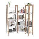 Ver imagem 4 de Estante para Livros Multiuso de Canto 1,85x1,33m Haia Yescasa