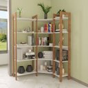 Ver imagem 1 de Estante para Livros Multiuso de Canto 1,85x1,33m Haia Yescasa