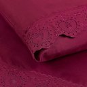 Ver imagem 2 de Jogo Cama Solteiro Cherry Bordado Inglês 3pç 100% Poliéster - Bordo