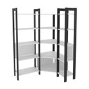 Ver imagem 2 de Estante para Livros Multiuso de Canto 1,85x1,33m Haia Yescasa