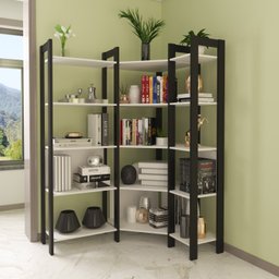 Estante para Livros Multiuso de Canto 1,85x1,33m Haia Yescasa - 1