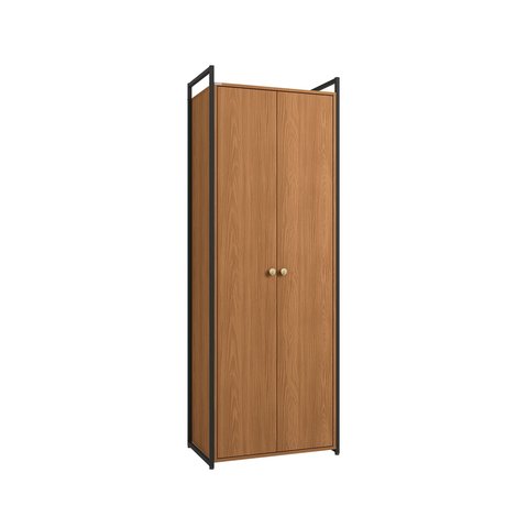 Armário Multiuso Estilo Industrial LI052 Kappesberg Cor Canela/Preto Fosco