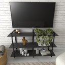 Ver imagem 2 de Rack Prateleira Industrial Estante Tv Sala Suspeso Retro Moderno Simples Pequeno 55 Preto