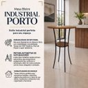Ver imagem 2 de Conjunto Mesa Alta Bistrô Porto com 3 Banquetas Estofadas Kassel Cor Marrom - Kmj