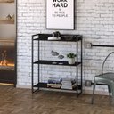 Ver imagem 2 de Estante Livreiro Multiuso Dynamica Industrial 80cm 3 Prateleiras C08 Preto Ônix - Mpozenato