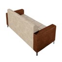 Ver imagem 7 de Sofá Living Decorativo Houston 2 Lugares 180cm Pés em Metal Linho/PU Bege Escuro/ Marrom G33 - Gran