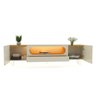 Rack com Painel Ripado TV até 85 Polegadas 1 Gaveta 2 Portas LED 230cm Nobre 100% MDF - 4