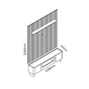 Ver imagem 3 de Rack com Painel Ripado TV até 90 Polegadas 1 Gaveta 2 Portas LED 230cm Nobre 100% MDF