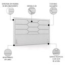 Ver imagem 3 de Cabeceira Cama Box Casal Queen 160cm Texas P02 Linho Cinza Claro - Mpozenato