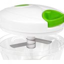 Ver imagem 3 de Mini Triturador Processador de Alimentos Manual Alho Cebola 3 Lâminas Inox P