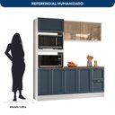 Ver imagem 4 de Cozinha Completa Modulada Americana com Vidro Reflecta 3 Peças Yescasa