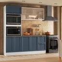 Ver imagem 1 de Cozinha Completa Modulada Americana com Vidro Reflecta 3 Peças Yescasa