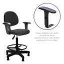 Ver imagem 5 de Cadeira Caixa Alta Balcão Executiva C/ Sapata Fixa e Braço