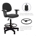 Ver imagem 6 de Cadeira Caixa Alta Balcão Executiva C/ Sapata Fixa e Braço