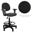 Ver imagem 7 de Cadeira Caixa Alta Balcão Executiva C/ Sapata Fixa e Braço