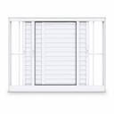 Ver imagem 2 de Janela Veneziana 3 Folhas com Grade Alumínio Branco 100x150 Linha 25 Jade