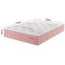 Ver imagem 3 de Colchão Casal Mola Ensacada 30CMX188CMX138CM Cairo Yescasa Rosa/Rose