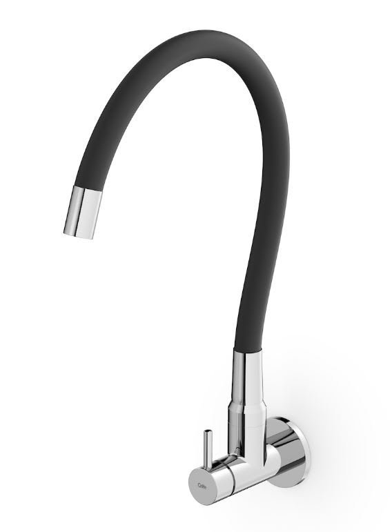 Torneira para Cozinha de Parede Bica Flexivel Colors Preto Matte - Celite - B5007CECR0 - 1
